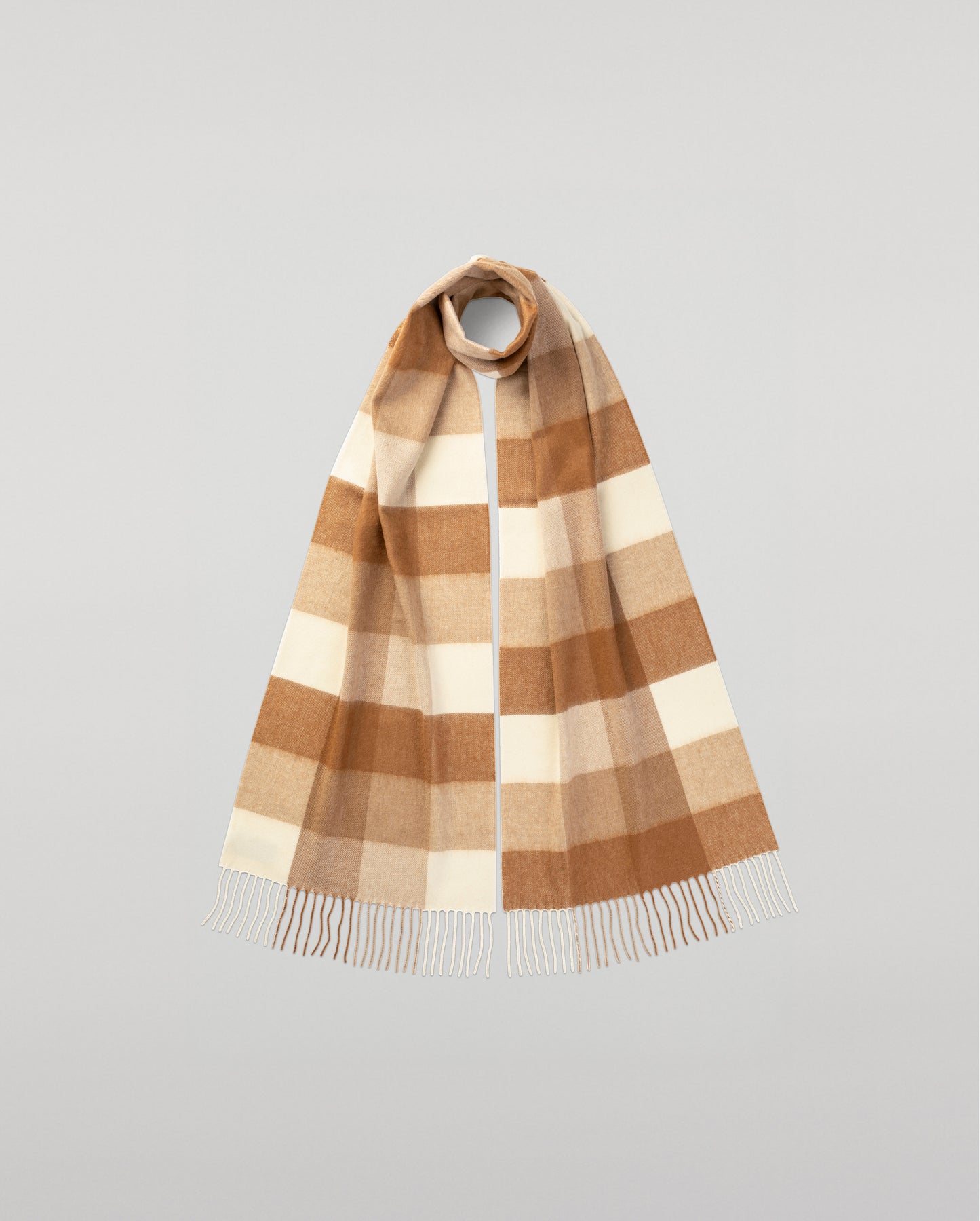 Johnstons of Elgin Vicuna  Block Check Cashmere & Vicuña Scarf WV000015RU5642N/A