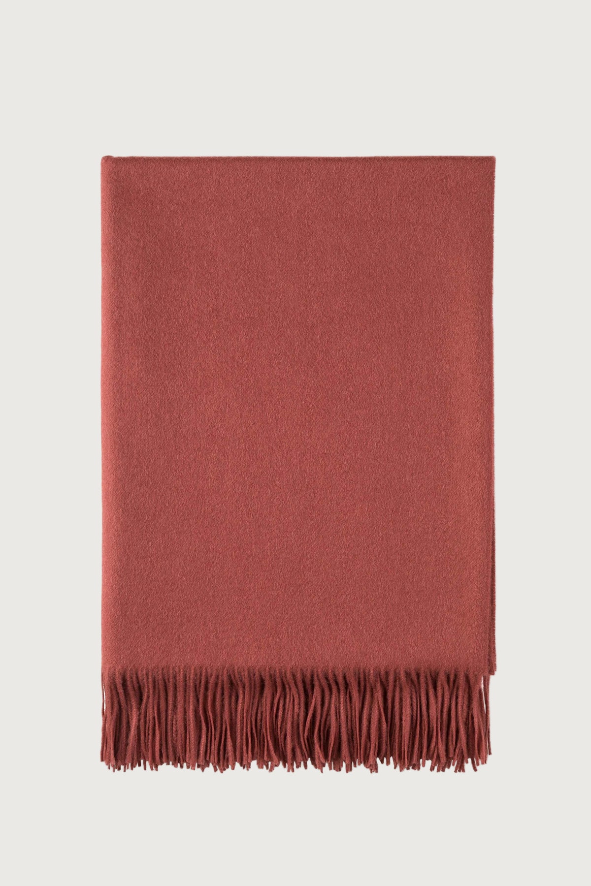 Plain Red Cashmere Throw